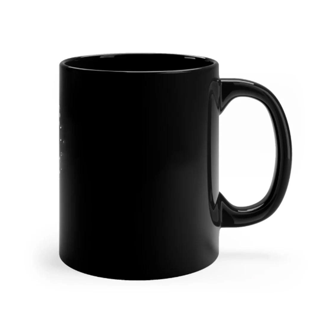 Standard Black Ceramic Mug for coffee, tea, and beverages