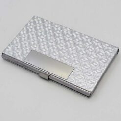 Leather & Metal Card Holder – stylish durable card case